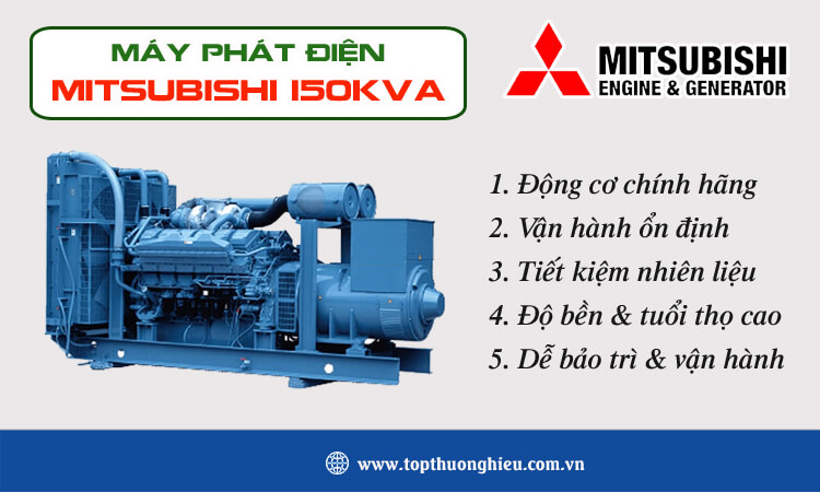 Máy phát điện Mitsubishi 150kva 
