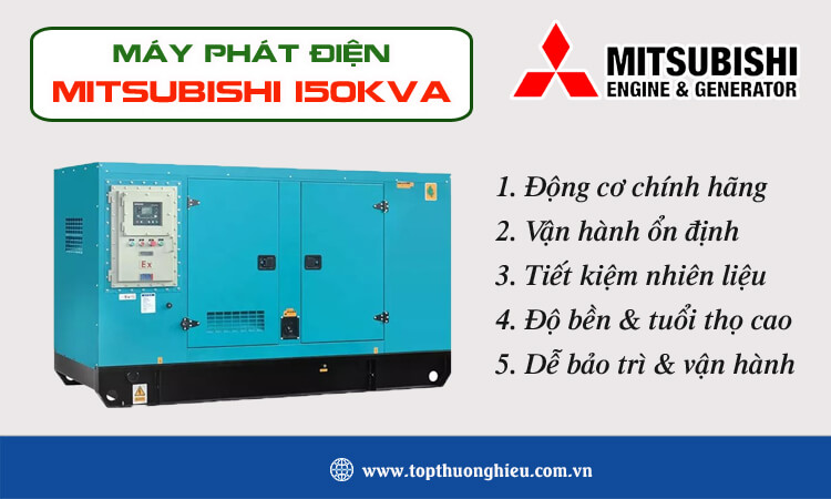 Máy phát điện Mitsubishi 150kva 
