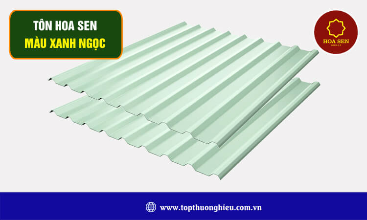 Tôn Hoa Sen màu xanh ngọc 