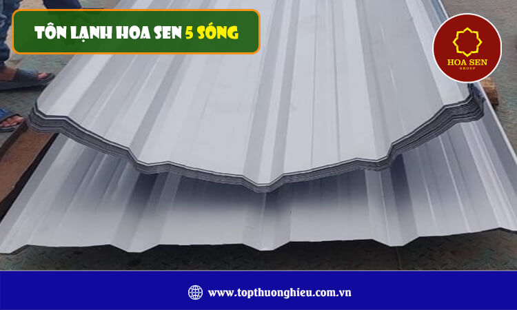 Tôn lạnh Hoa Sen 5 sóng