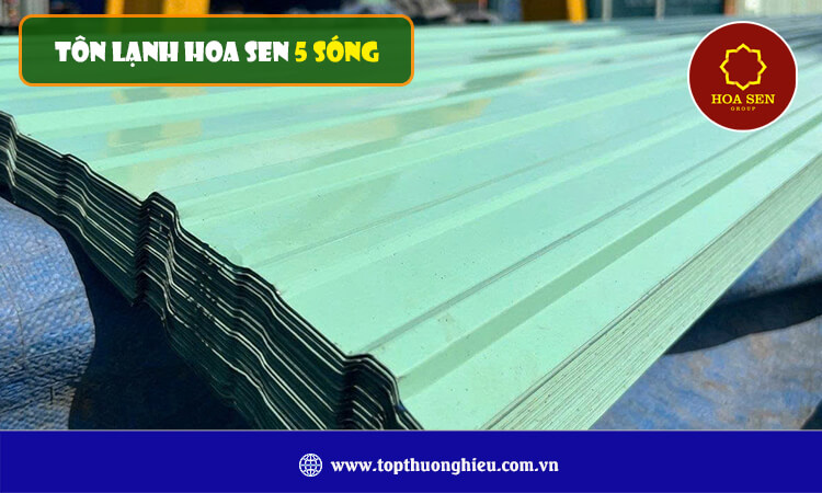 Tôn lạnh Hoa Sen 5 sóng