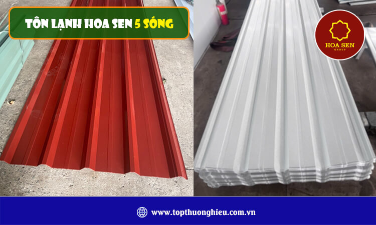 Tôn lạnh Hoa Sen 5 sóng