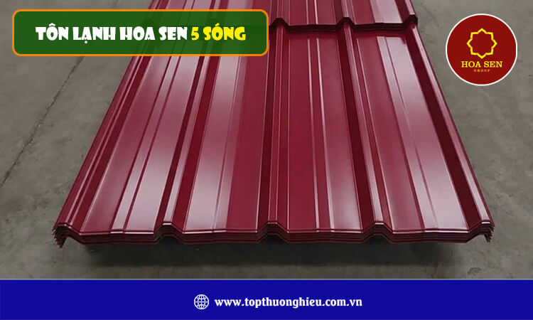 Tôn lạnh Hoa Sen 5 sóng