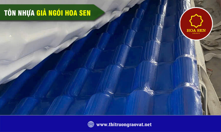 Tôn nhựa giả ngói hoa sen