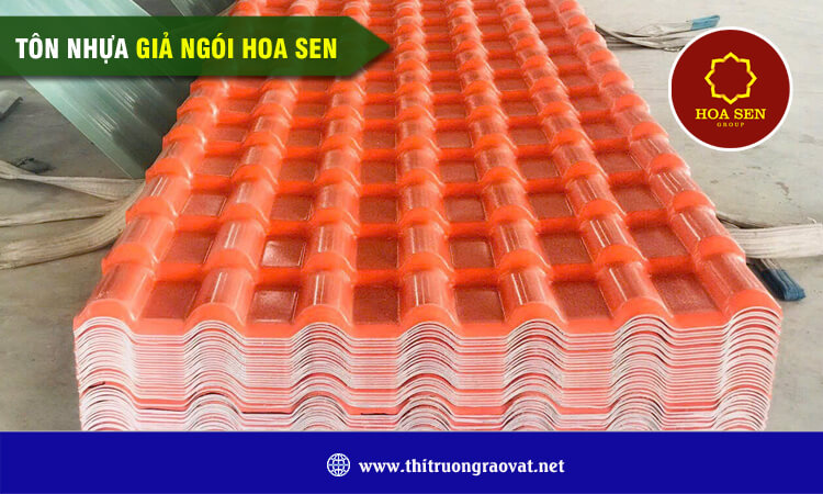Tôn nhựa giả ngói hoa sen